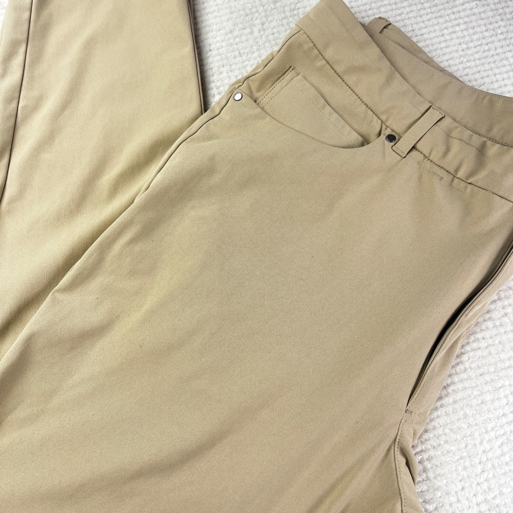 VRST Mens Limitless 5-Pocket Slim Fit Pants Tan Khaki 40x32 Stretch Sorona